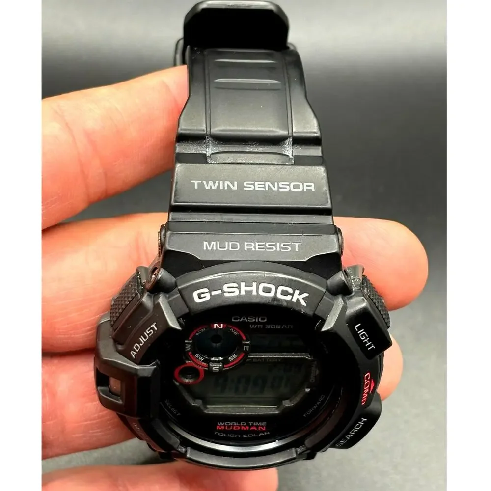 Casio G-Shock Mudman G9300-1 Tough Solar Twin Sensor Digital Men's Watch